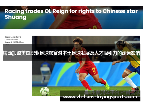 梅西加盟美国职业足球联赛对本土足球发展及人才吸引力的深远影响